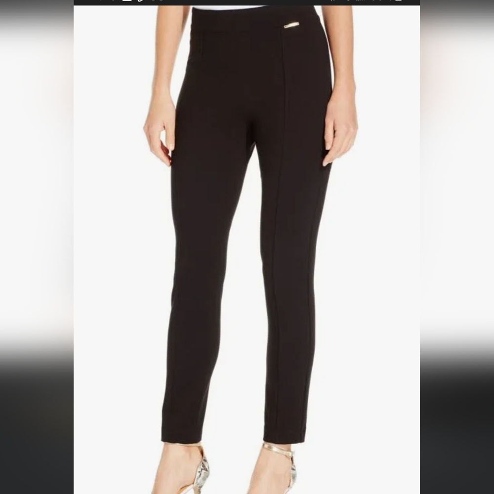 NWOT Anne Klein Charcoal Leggings With Seams Medium